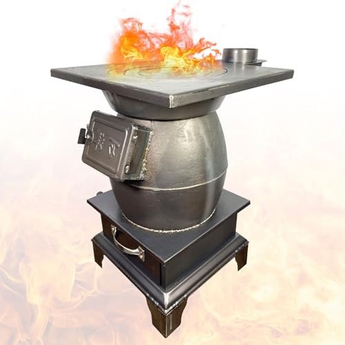Stufa a Legna In Ghisa, Stufe Piccole a Legna, Stufe a Pellet For Il Riscaldamento Domestico, Stufe a Legna con Scatola Grigia Extra Large, for Barbecue Da Picnic for Interni Ed Esterni