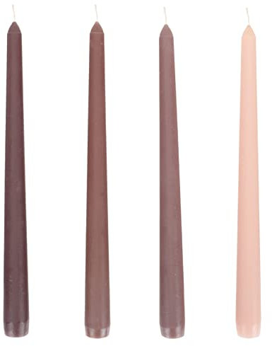 TINEASUR 4 Pièces Bougies Parfumées Bougies Coniques De Soja Effilées Blanches Colorées Grands Chandeliers à Long Petites Cire Végétale Coffee