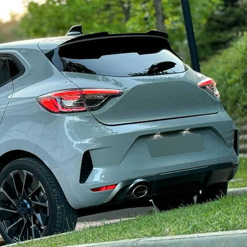 Dachspoiler kompatibel mit Renault Clio MK6 2024+ | kompatibel mit Renault Clio V Facelift 2023- - Schwarz glänzend