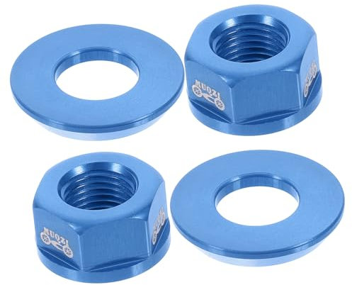 Veemoon 2stücke Aluminiumlegierung Klappbare Festrad-trommelmutter Blau Nabenachsmutter Radmuttern Für Fahrradhinterachse Leicht Und Haltbar Einfache Montage