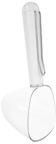 UKCOCO Cuchara para Comida De Mascotas con Clip De Acero Inoxidable Pala Medidora para Comida De Perros y Gatos Utensilio Práctico para Controlar Porciones Al Aire