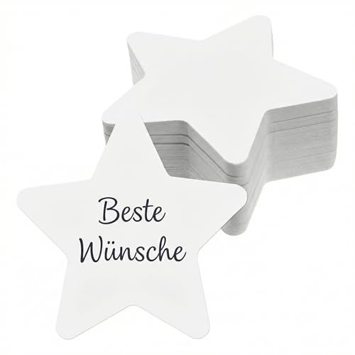 Housoutil Weiße Papierausschnitte Sternförmig, 100stücke Sternförmige Papierausschnitte Für Klassenzimmer Pinnwand DIY Handwerk Party Wanddekoration