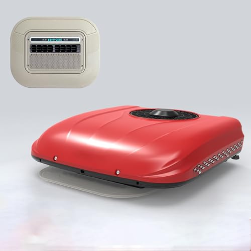 Dach Klimaanlage Klimaanlage Elektrische Parkdachklimaanlage 12 V DC, ultradünne Dachklimaanlage, automatische Luftschwingung, abnehmbarer Filter, für Geländefahrzeuge, Pickups, Wohnmobile,