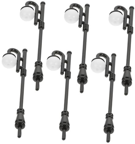 CIYODO 6 Pezzi Mini Di Lampione in Metallo Lampada Da Paesaggio Decorativa Microscopico Lampione Per Casa E Ufficio