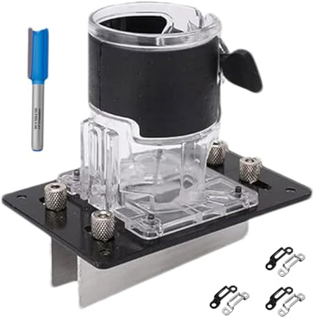 Trimming Machine Slotted Bracket | 2 in 1 Wood Trimmer Router Tool - Multifunctional Accurate Jig Slotting for Wardrobe Window Frame Cabinet Door Panel Connections