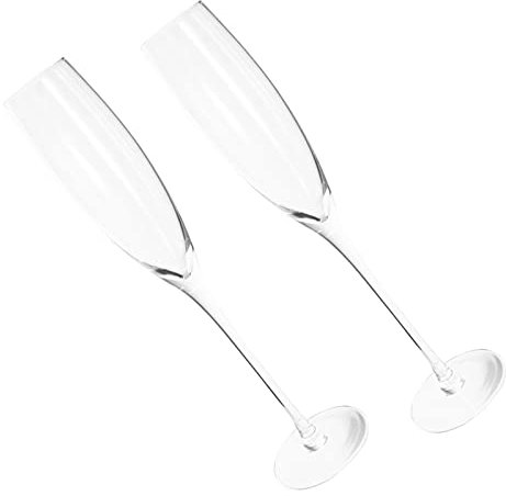 TOPPERFUN 2pcs Crystal Glasses Wine Glasses for Sparkling Wine Home Restaurant Party Occasion