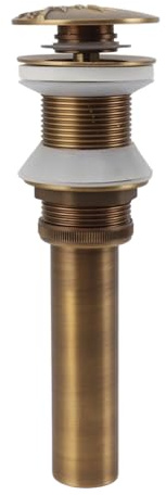 Naroote Vessel Drain Sink, Pop-up Pavilion Drainer Easy Sustainable Vintage Brass Installation for The Hotel (Without Hole)