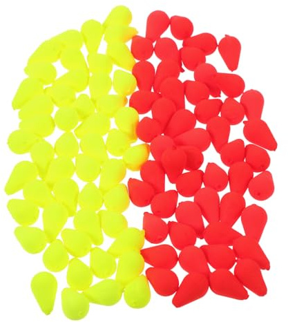 HANABASS 100Pcs Fishing Bobbers Bright Float for Easy Visibility Unique Design for Long Distance Fishing for Freshwater and Saltwater with Excellent Buoyancy