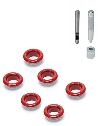 YIZITU Ojales de repuesto para equipaje, accesorios de botón, bolsa cruzada, ojales, herrajes, Red, One Size