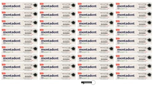 Mentadent White System Aktivkohle Zahnpasta, 75ml, 36er Pack,+ italy shop free keyring