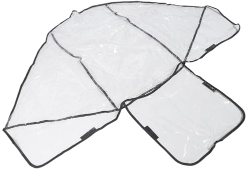 DECHOUS Regenschutz für Doppelkinderwagen mit Vorder- und Rücksitzen Pvc Windschutz Transparent mit Belüftungslöchern Passend für Zwillingskinderwagen Babyzubehör