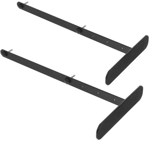 PENIKOKO Support de Bureau pour Panneaux Perforés Réglable en Hauteur Lot de 2 Supports Noirs Stables pour Accessoires Bureau et Gaming Organisateur Polyvalent pour Petits Panneaux