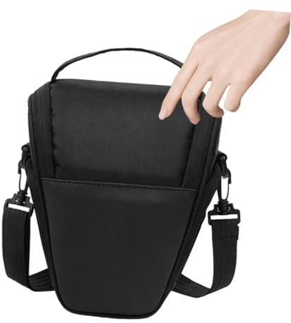 Ipetboom Étui pour Appareil Photo Reflex Numérique Unisexe Petit Taille Paquet Bandoulière Ajustable en Polyester et Nylon Résistant Paquet Photo Rembourré Étanche Compartiment Spacieux