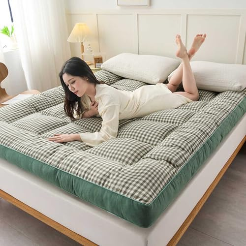 HLTQL Futon Matratze Dünne Matratze Bettauflage Matratzen Topper Weich Für Sofa Bett Boden Gästebett Baumwolle Atmungsaktiv Hautfreundlich(6,90x200cm)
