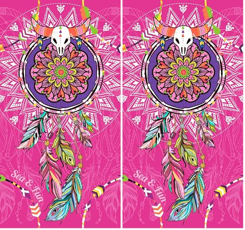 Miracle Home. Toalla Microfibra Atrapa sueño, 100% Poliéster, 95 X 175 Cm. Rosa. 11806 (Paquete de 2)