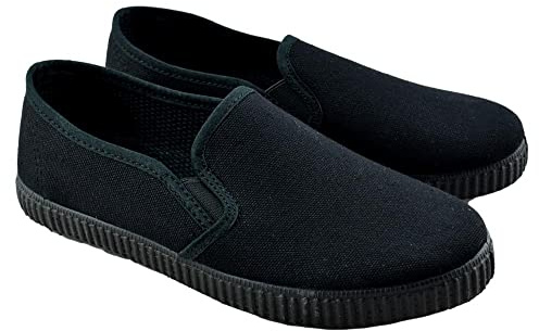 Calsán - Zapatillas Negras. Ideal para nazareno 054767 Lona NIÑOS Color: Negro Talla: 34