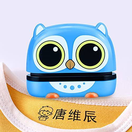 Namensstempel Kinder Textil Blaue Eule Kiddo Stempel,Textilstempel,Namensaufkleber Kinder Kleidung,Textilstempel Name,Space Stempel,Namen Kleidung Wasserfest