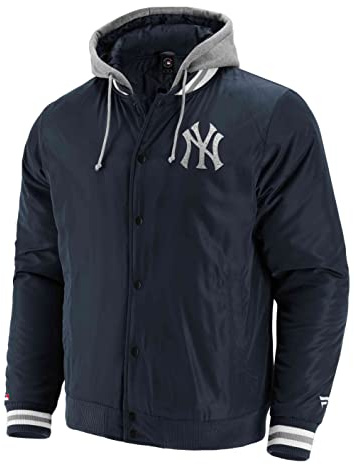Fanatics - MLB New York Yankees Sateen Kapuzen Jacke Farbe Blau, Größe M