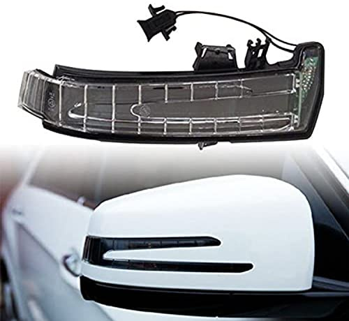 GSRECY Indikatorsignallampa kompatibel med Mercedes A B C CLA GLA GLK klass W204 W212 W221 W176 W246 X204 W218 LED sidospegel markör blinkersljus lins gult ljus (höger sida)
