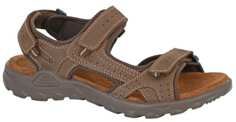 Roamers M422 Mens Leather Touch Fastening Sports Sandals