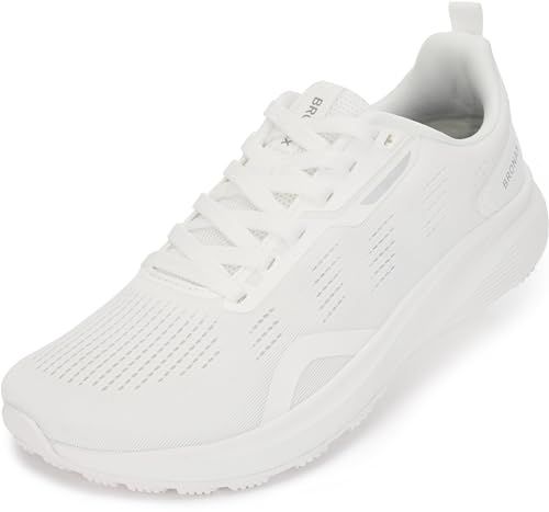 BRONAX Wide Toe Shoes for Women Lace up Comfortable Stylish Size 7w Stylish Gym Female Tennis Sports Sneakers Walking Jogging Zapatos Deportivos para Mujer White 38