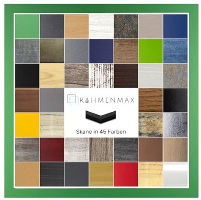 RahmenMax Skane Bilderrahmen Posterrahmen Puzzlerahmen 50x50 cm Grün Froschgrün 50x50 cm mit weisser Rückwand und klarem Acrylglas