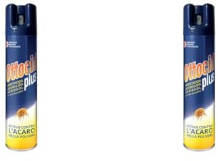 Ottocid Plus, Spray Insetticida e Acaricida per uso domestico - 300 ml (Confezione da 2)