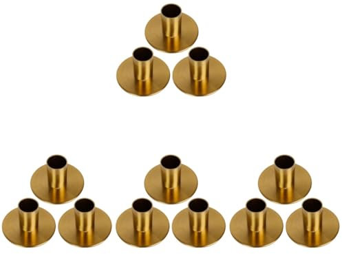 Amosfun 4 Ensembles Bougeoir en Cuivre Bougie Chauffe-Plat Photophores Bureautique Accessoires Chandelier Bougeoirs pour Centre De Table Bougeoirs pour Table Le Fer Golden 3 Pièces * 4