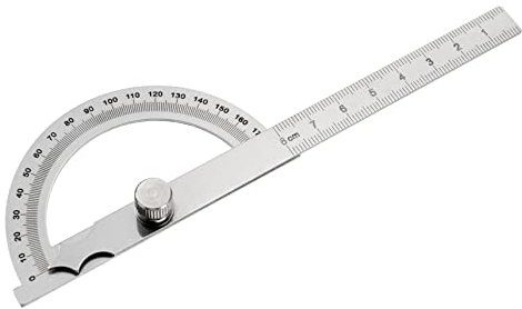 HOMSFOU Goniometro Acciaio Inossidabile Regolabile con Scala Semicircolare per Misurazioni Angolari Strumento Precisione per Falegnameria e Ingegneria Usare