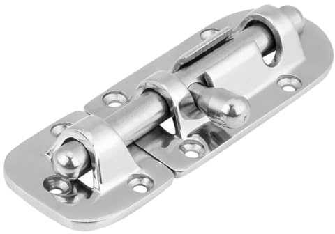 Violiica Serratura per porta marina in acciaio inossidabile 316 con bullone scorrevole 110 mm di ricambio per barche e porte in vetro marino