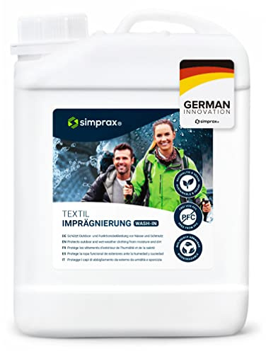 simprax® WaterproofingTextile Wash-In Impregnation – Climate-Neutral & Eco-Friendly Waterproofing for Fabric Outdoor | Waterproofing Spray for Washing Machine & Hand Wash