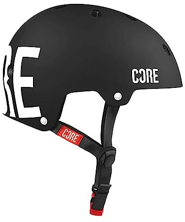 CORE Protection Street Helmet Skate/BMX/Cykel/MTB/Scooter - Svart/Vit, S/M