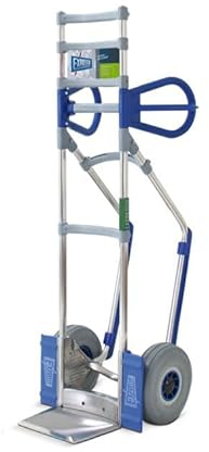 Vollmontierte EXPRESSO Alu Profi- Sackkarre mit klappbarer Schaufel AE24381925K / 250kg / Für Getränkekisten & Fässer/pannensichere Vollgummireifen