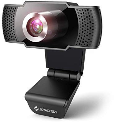 JOYACCESS Webcam per pc, 1080P web camera con microfono riduzione del rumore, vista Wide-Angle 105° per lo Streaming e le videoconferenze su Zoom, Skype, YouTube, Compatibile con Windows e Mac