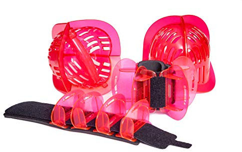 AquaLogix Total Body Water Weights Bundle, Polycarbonate Upper Body Bells & Padded Lower Body Fins, Pool Exercise Equipment, Water Aerobics, Colors Indicate Resistance Level (Pink = Medium)