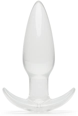 Lovehoney Butt Plug - 4 Inch Anal Plug - Beginner Friendly T-Bar Base with Tapered Tip - Waterproof - Clear