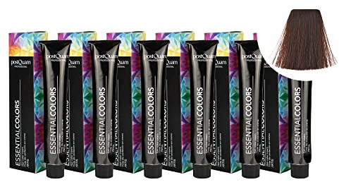 PostQuam - 6er Pack Professionelle Haarfarben mit Hoher Deckkraft - Permanente Haartönung 100% Grauabdeckung Gleichmäßige und Dauerhafte Natürliche Haarfarbe - Mehr als 90 Haarfärbemittel