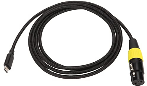 Câble de Microphone XLR Femelle, Adaptateur de Connecteur de Cordon USB C Mâle vers XLR Femelle pour PC Téléphone Tablette Type C Câble de Microphone (2m)