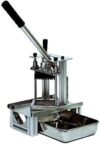 KRASS Potato Chipper Commercial Vegetable Fruit Dicer Onion Cutter Heavy Duty Stainless Steel Chopper Tomato Slicer Tool Kitchen, Sliver French Fry Cutter,10mm,Collector88