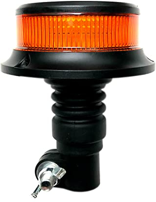 MelTruck® Luz giratoria naranja 18 LED 3 x patrón de flash 12 V 24 V E9 ECE R65 R10, Piloto Intermitente, Lámpara Emergencia Coche
