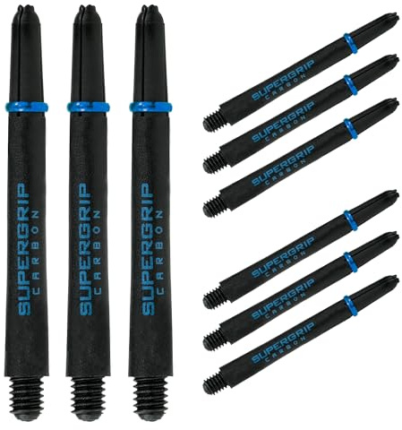 Harrows Darts 3 x Sätze von Carbon ST Dart-schäften - 9 Dartschäfte insgesamt - Erhältlich in 3 Größen - Robustes Carbon-Verbundmaterial - Medium Aqua