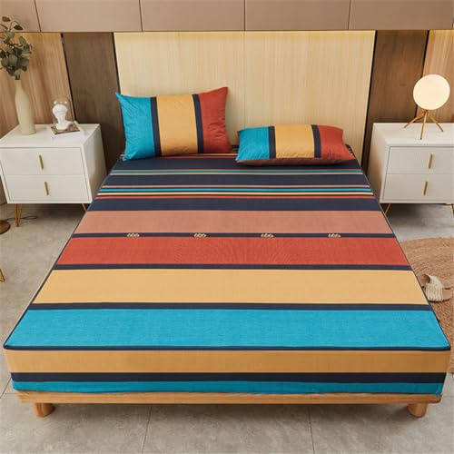 Morbuy Coprimaterasso Impermeabile Matrimoniale Traspirante con Cerniera Microfibra Extra-Morbida e Biestensibile Coprimaterasso con Tasche Profonde Fino (150x200x20cm,Coloré)