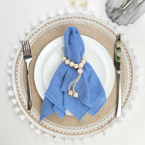 SELCOA Set mit 4 Stoffservietten zum Nähen, salbeigrün, Gaze, Baumwolle, weicher Stoff für Tischdekoration, Hochzeit, Weihnachten, Abendessen, Partys, Feiertage