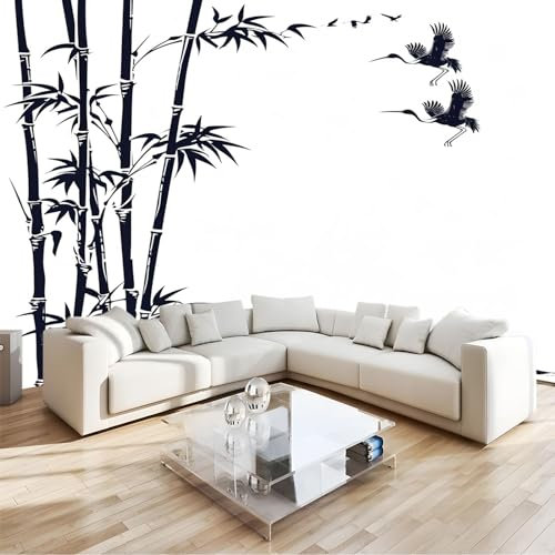 Fotomural Pintura de tinta de bambú Fotomural Pared, 250x175 cm Papel Pintado 3D, Fotomurales Decoración de Comedores Moderna Lana Sala Cuarto Salón