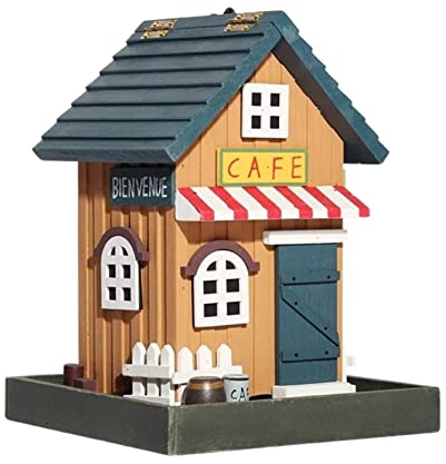 Mangeoire Oiseaux Exterieur Mangeoire À Oiseaux en Bois Type De Villa Suspendue Durable Mangeoire À Oiseaux Sauvages Cadeaux De Jardin en Plein Air Mangeoire pour Oiseaux