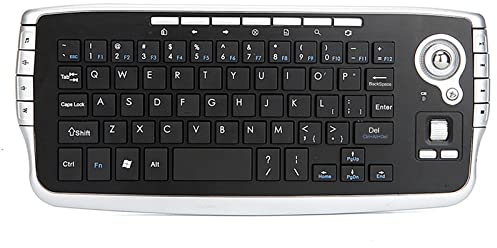 Sunydog E30 2,4 GHz Wireless Keyboard mit Trackball Maus Scrollrad Fernbedienung für Android TV BOX Smart TV PC Notebook Silber
