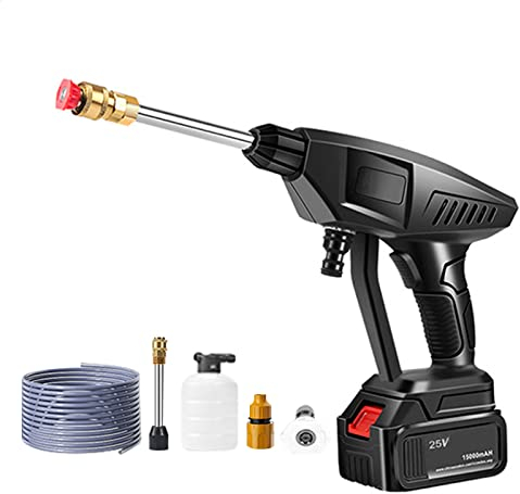 Nettoyeur électrique sans Fil, Nettoyeur Haute Pression sans Fil avec Batterie Rechargeable, Nettoyeur Haute Pression Portable pour Le Nettoyage et l'arrosage de Voiture/clôture/Sol