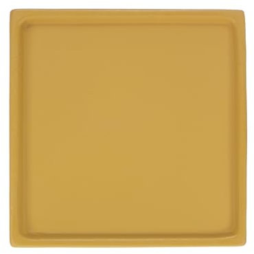 M METERXITY Piattino per Piante in Ceramica, Vassoio Raccogli-Acqua per Piante da 4.9, Sottovaso per Piante da Interno/Esterno/Vassoio per Drenaggio Fiori Fiori [Giallo Quadrato]