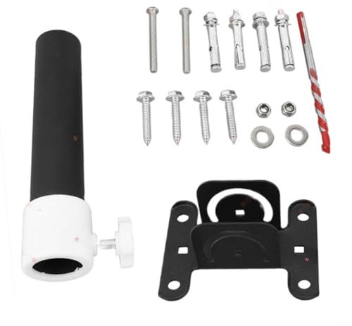 Uwithdanceme Kit di montaggio satellitare per tutte le condizioni atmosferiche, kit di montaggio a parete per esterni, parabola satellitare, supporto in acciaio per Starlink Internet (tubo dritto)