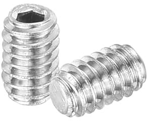 sourcing map 30Pcs Hex Socket Grub Screw, M2x3mm Alloy Steel Head Socket Set Screws Flat Point Grub Bolt for Door Handles, Light Fixture Repair, Silver